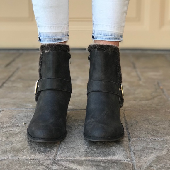 Kitten Low Wedge Buckle Ankle Bootie - Picture 4 of 8